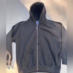 Women’s Size L Black Brandy Melville Casual Zip-Up Jacket